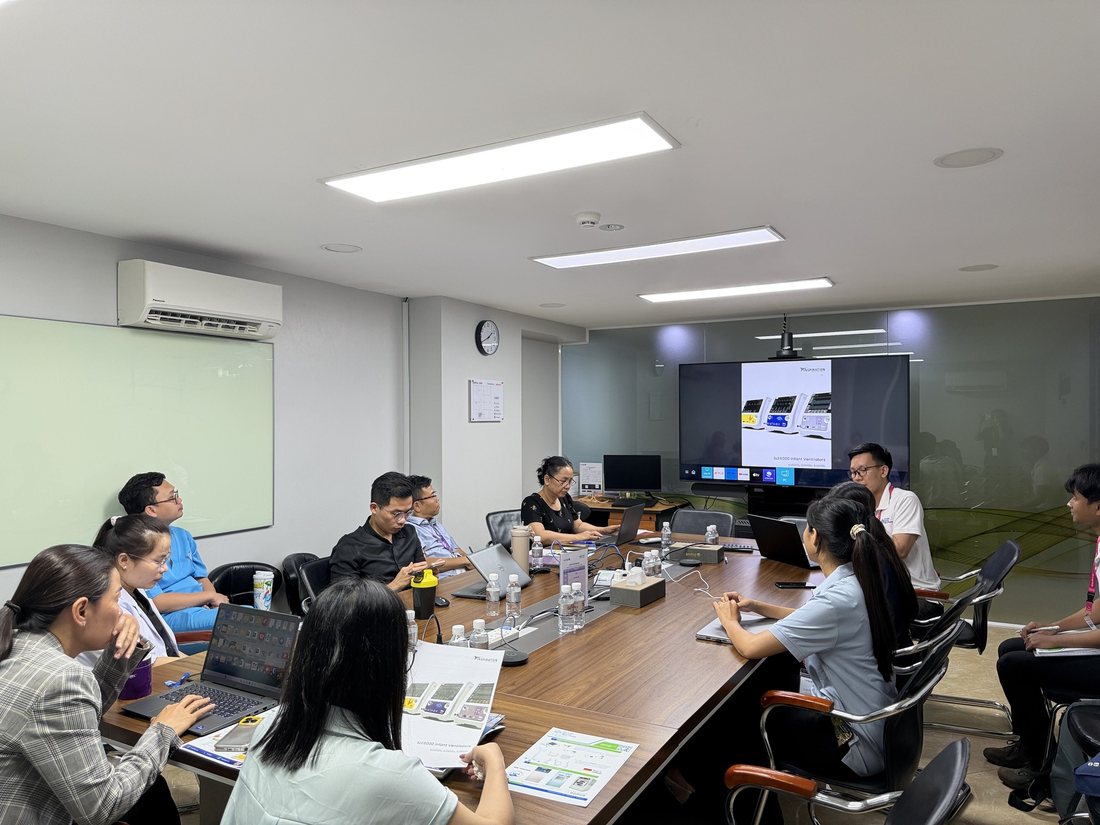 SLE6000H Infant Ventilator Training at Orchid Hospital in Phnom Penh