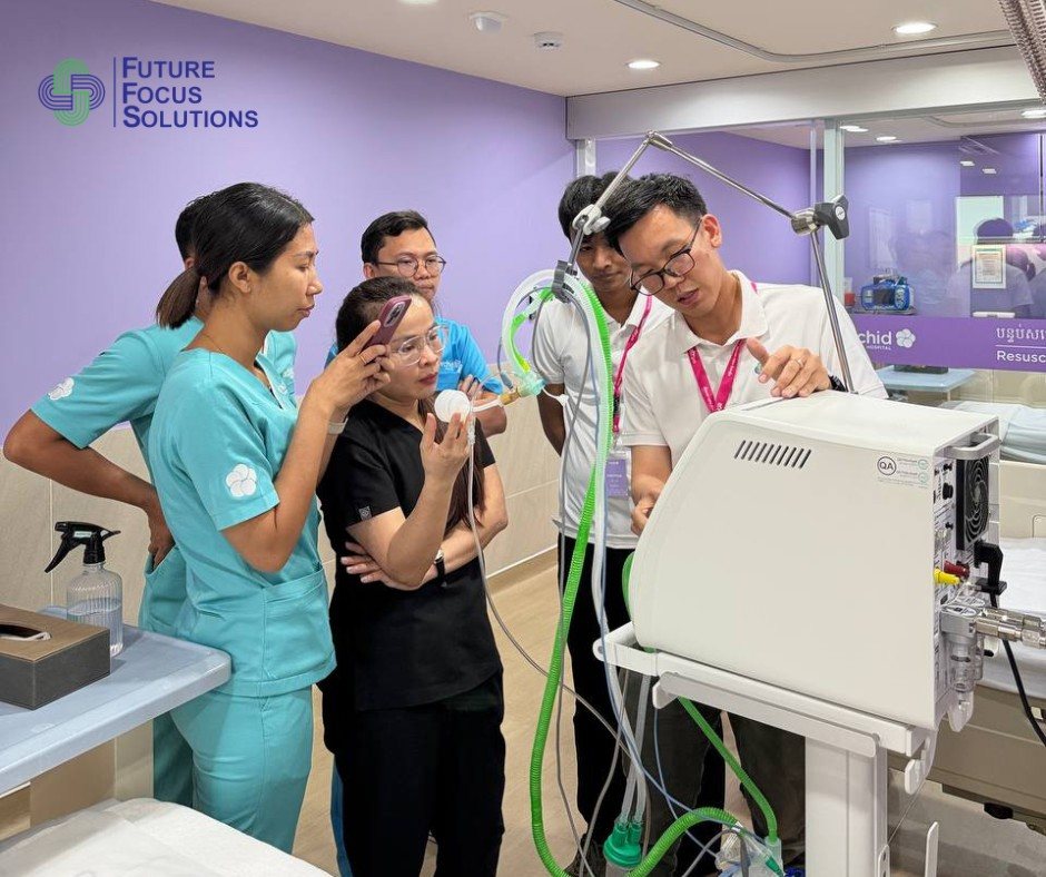 SLE6000H Infant Ventilator Training at Orchid Hospital in Phnom Penh